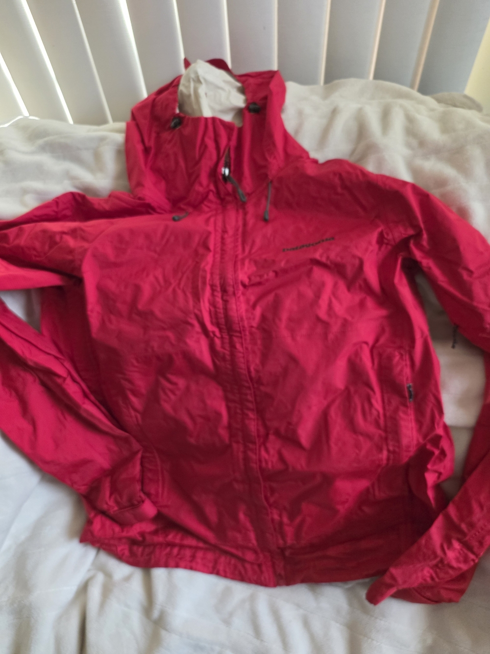 Patagonia Mens Red Windbreaker with Hood
